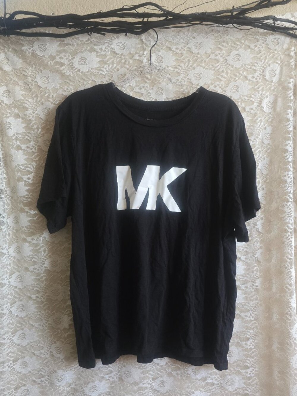 MK - Michael Kors Little Black Tee - Quiet Luxury - Black Shirt